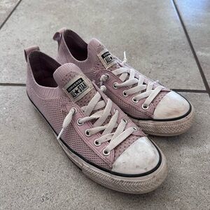 Converse size 4 slip on pink